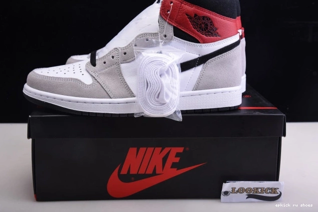 Rep High Smoke 555088-126 OG Jordan 1 Light Air Grey 0704